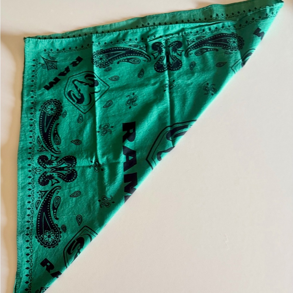 RAM Trucks Official Logo Bandana – Teal Green Paisley Print